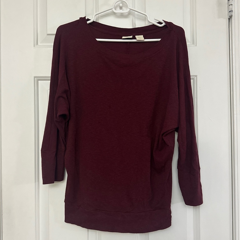 St. Tropez Maroon Red Long SleeveTop